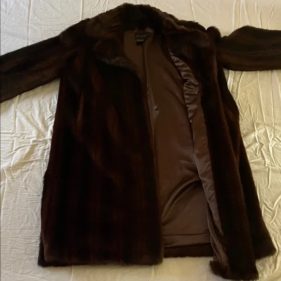 Chic Dark Brown Long Length Faux Fur Coat - Picture 2 of 4